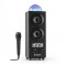 Auna Discostar negru portabil 2.1 Bluetooth Speaker USB SD FM AUX LED Jelly Ball baterie portabila incl. Microfon