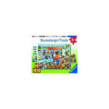 PUZZLE MAGAZIN ALIMENTAR, 2x12 PIESE, Ravensburger