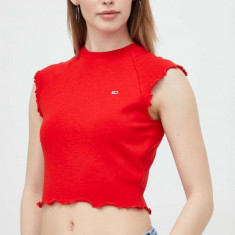 Tommy Jeans top femei, culoarea roșu DW0DW17884
