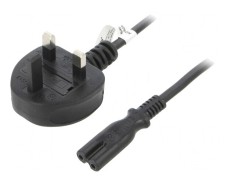 Cablu Alimentare BS 1363 G la IEC C7 1,8m Negru 2,5A 250V