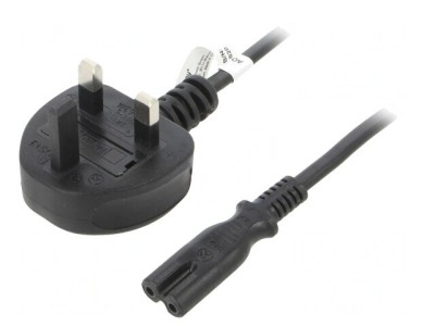 Cablu Alimentare BS 1363 G la IEC C7 1,8m Negru 2,5A 250V foto