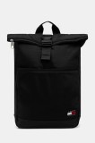 Tommy Jeans rucsac culoarea negru, mare, uni, AM0AM13401