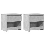 VidaXL Noptiere, 2 buc., gri beton, 40x30x39 cm, PAL