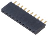 Conector şiruri pini mamă 10 PIN 2,54mm aurit THT SAMTEC
