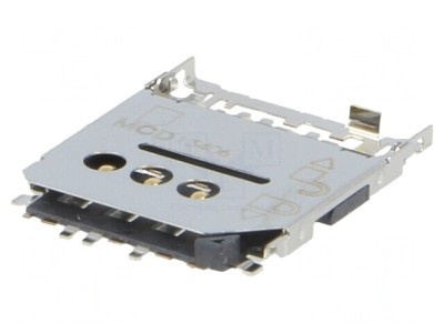 Conector Micro SIM ecranat push-push SMT 0,5A foto