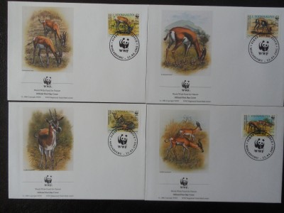 Somalia-WWF,FDC antilope-set complet foto