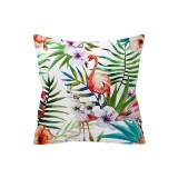 Fata de perna decorativa model flamingo, 45 cm x 45 cm