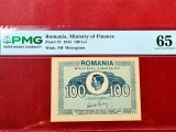 100lei din 1945 PMG65EPQ