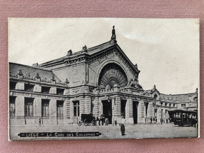 Carte postala nercirculata - Gara din LIEGE, Belgia, anii 1910 foto