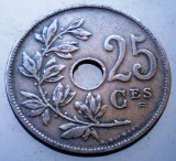 7.495 BELGIA 25 CENTIMES 1909 BELGIQUE, Europa, Cupru-Nichel