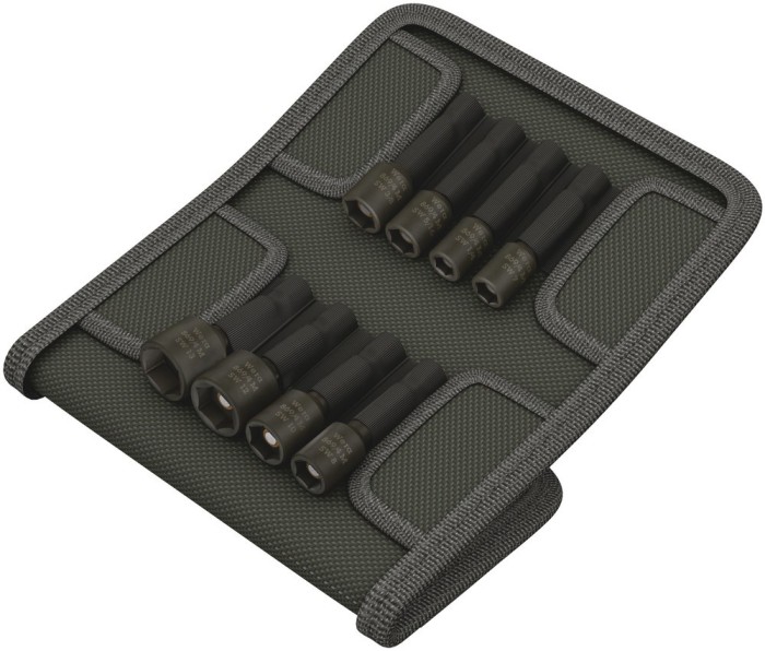 Set de 8 tubulare magnetice cu bit, prindere hexagonala, 1/4&quot;, Wera 05073495001 HardWork ToolsRange