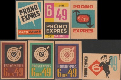 1961-1966 Romania - Set 7 etichete de chibrituri romanesti PRONOEXPRES foto