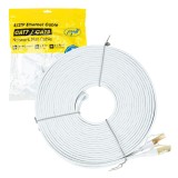 Cablu internet plat S/STP Cat 8, PNI U8150W, 2 x RJ45, cupru, 15 m, alb