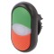 Comutator dublu 22mm roșu/verde IP66