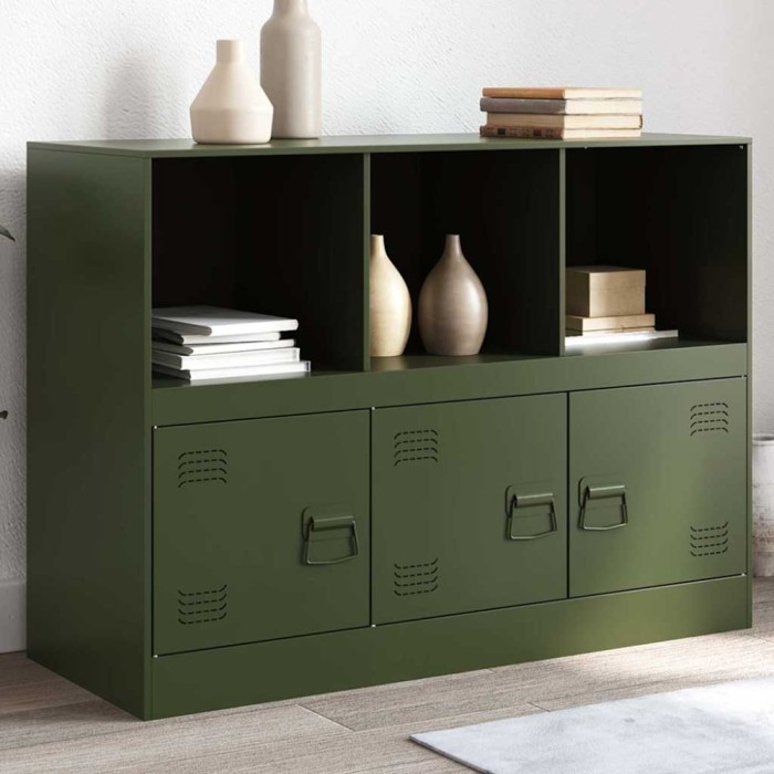 vidaXL Bufeta verde măslină 99x39x73 cm oțel 841791