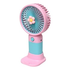 Ventilator de mana cu suport, portabil, incarcare USB, dimensiuni reduse, acumulator integrat, putere 1,5W, multicolor
