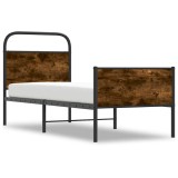 vidaXL Cadru de pat fără saltea 75x190 cm Lemn derivat stejar Sonoma 4100382