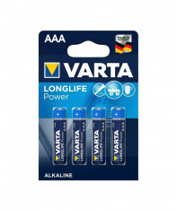 Baterie Varta LongLife Power AAA R3 1,5V Alcalina set 4 buc Cod:4903 foto