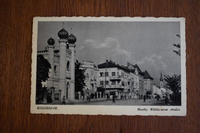 CP Cluj Napoca Kolozsvar Horthy Miklos utcai reszlet sinagoga foto