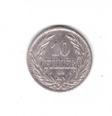 Moneda Ungaria 10 filler 1894, stare buna, curata foto