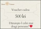 Voucher Cadou 500 Lei SaraTremo - Card Cadou Electronic, Valabil 6 Luni, Utilizare Online Produse