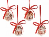 Cumpara ieftin Set 4 ornamente brad din polirasina model Casute 2x2x3 cm