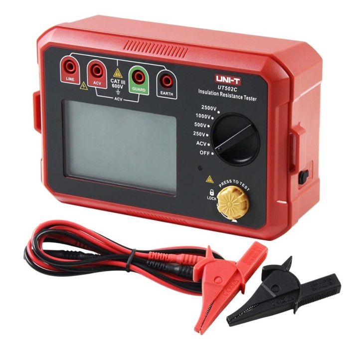 Tester izolatie Uni-T UT502C 250V - 2500V + functie de multimetru Megohmetru