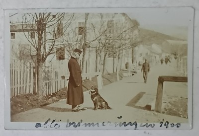OFITER CU CAINELE SAU , LOCALITATE DIN TRANSILVANIA , FOTOGRAFIE FORMAT CARTE POSTALA , 1900 foto