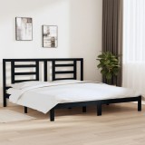 Cumpara ieftin Cadru de pat, negru, 200x200 cm, lemn masiv de pin