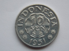 10 SEN 1951 INDONEZIA-XF foto