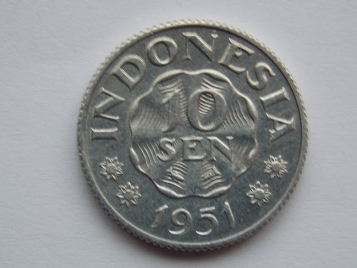 10 SEN 1951 INDONEZIA-XF