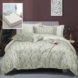 Cumpara ieftin Lenjerie pat dublu,bumbac satinat,6 piese,cearceaf cu elastic 160 180x200cm, cearceaf pilota 200x230cm, 2 fete de perna 50x70, 2 fete de perna 70x70-L, Ralex Pucioasa