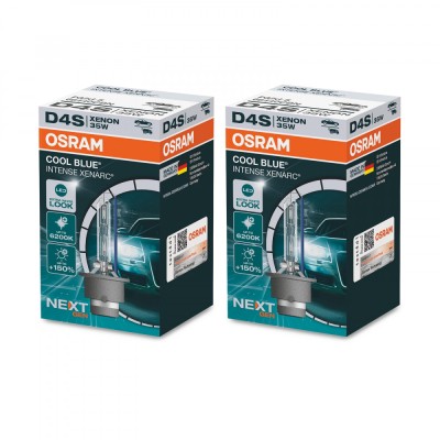 Pachet 2 Bec Xenon D4S Xenarc Osram Cool Blue Intense NextGen foto
