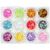 Cumpara ieftin Kit decorativ mixt, 12 buc - flori 5g, INGINAILS
