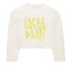 Tricou Fete Tom Tailor Maneca Lunga Alb M 152 (12 ani) Cropped Bumbac Oversized Outlet