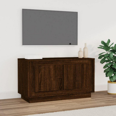 Comoda TV, stejar maro, 80x35x45 cm, lemn prelucrat GartenMobel Dekor foto
