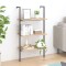 Gossi raft inclinat cu 3 niveluri maro deschis / negru 64x35x120,5 cm