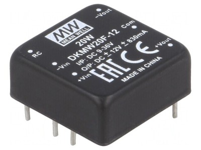 Convertor DC/DC 20W 9-36V la 12V/-12V THT foto