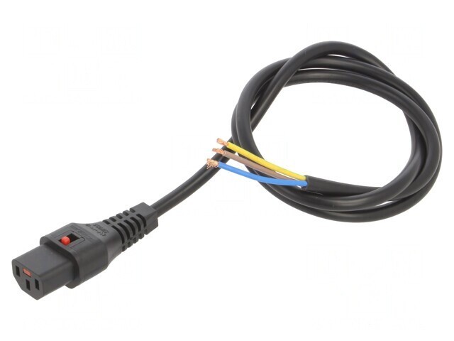 Cablu Alimentare IEC C13 1m Negru 10A cu Blocare