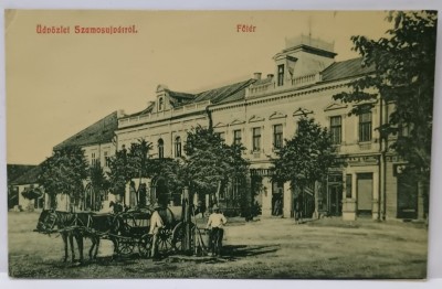 GHERLA , ZONA CENTRULUI , CU LOCUINTE SI MAGAZINE LA PARTER , CARTE POSTALA , CCA. 1900 foto
