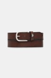 U.S. Polo Assn. curea de piele Dallas barbati, culoarea maro, WEUDX2641MHA