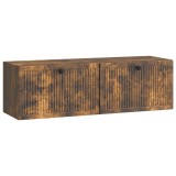 vidaXL Oglindă TV montată pe perete Stejar fumuriu 98 x 31 x 30 cm 898050