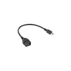 Cablu adaptor OTG, USB mama - mini USB tata, 20 cm