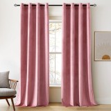 Set doua draperii catifea blackout, roz