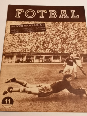 Revista veche fotbal - &amp;quot;FOTBAL&amp;quot; nr. 11/1957 foto