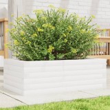 Cumpara ieftin Jardinieră de grădină, alb, 70x40x23 cm, lemn masiv de pin