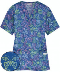 Bluza medicala &amp;amp;#8222;Loopy Butterflies&amp;amp;#8221; (PC61LRO) foto