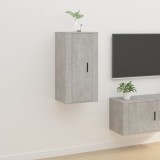 Cumpara ieftin Dulap TV montat pe perete, gri beton, 40x34,5x80 cm