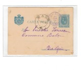 1895 - Carte postala circulata Caluiu-Bals (Olt), stampila rurala postclasica