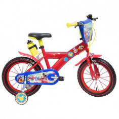 Bicicleta pentru baieti ajustabila din otel cu roti ajutatoare 16&amp;amp;quot; Denver Mickey Mouse foto